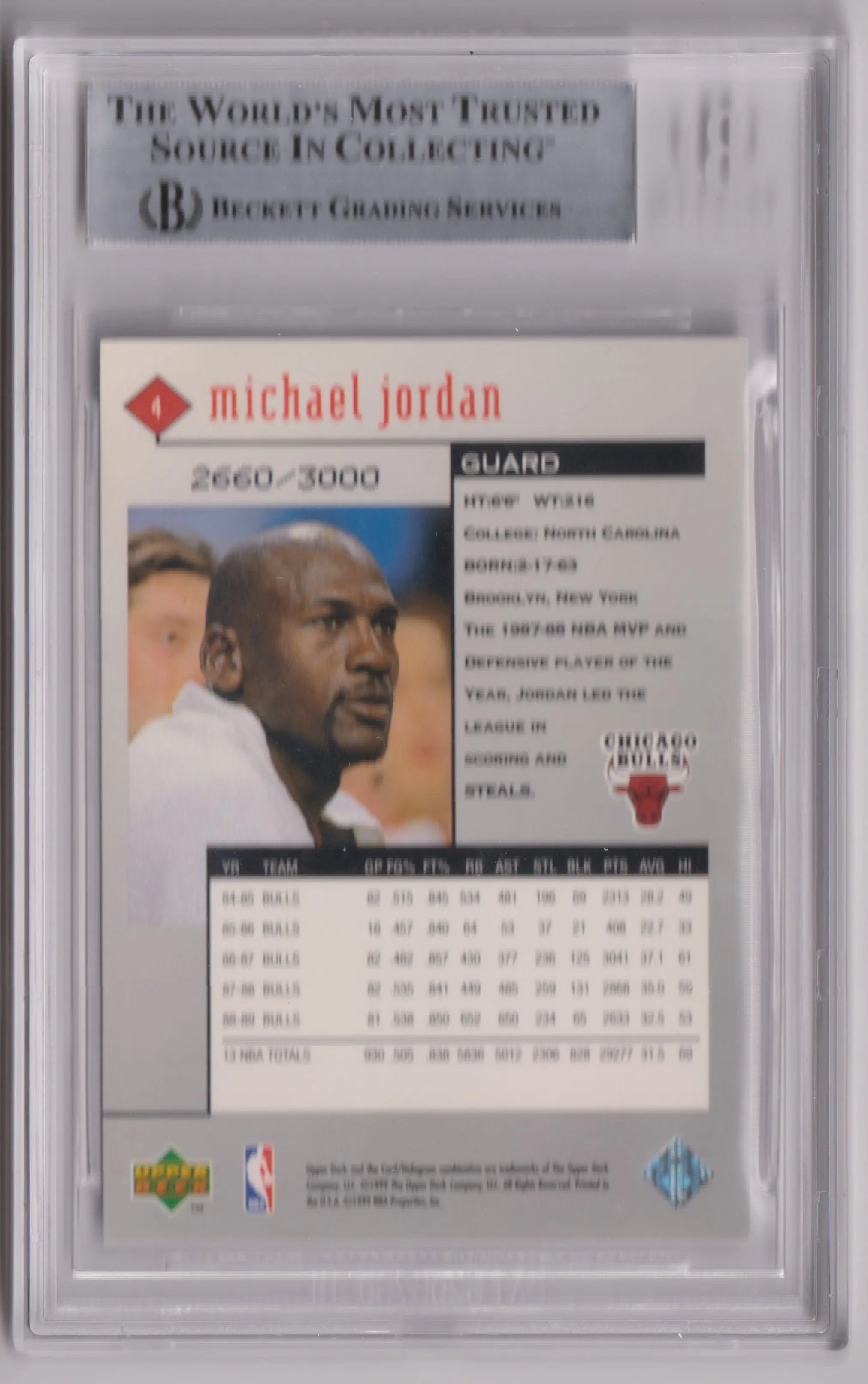 1998 UD Black Diamond Double Diamond Michael Jordan BGS 9 /3000 