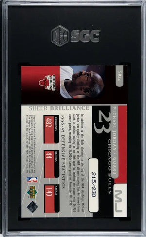 1998 Upper Deck Black Diamond Michael Jordan Sheer Brilliance /230 SGC 8 