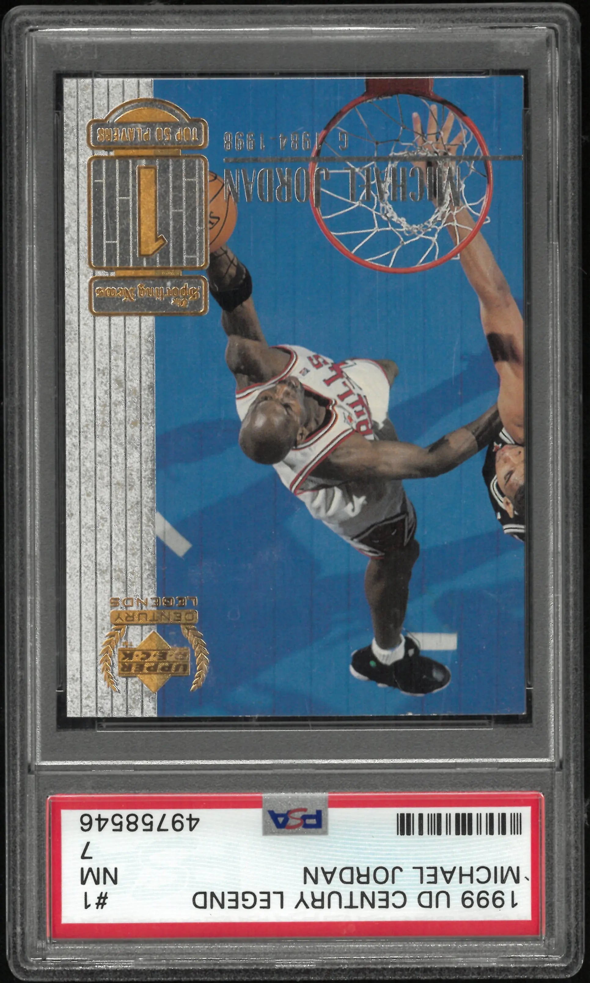 1998 Upper Deck Century Legends Michael Jordan PSA 7 
