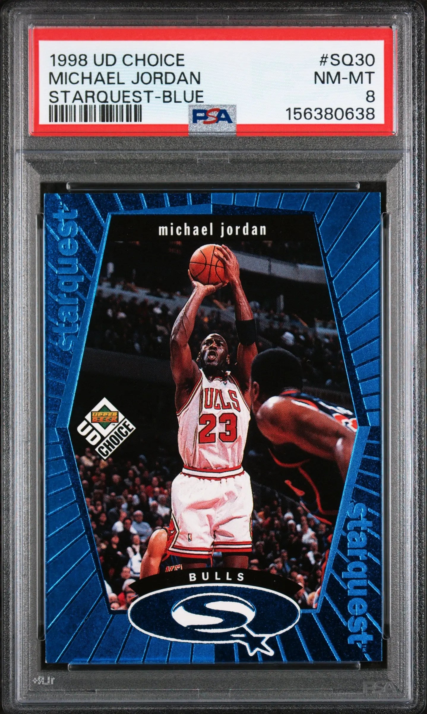 1998 Upper Deck Choice Starquest Michael Jordan Blue PSA 8 