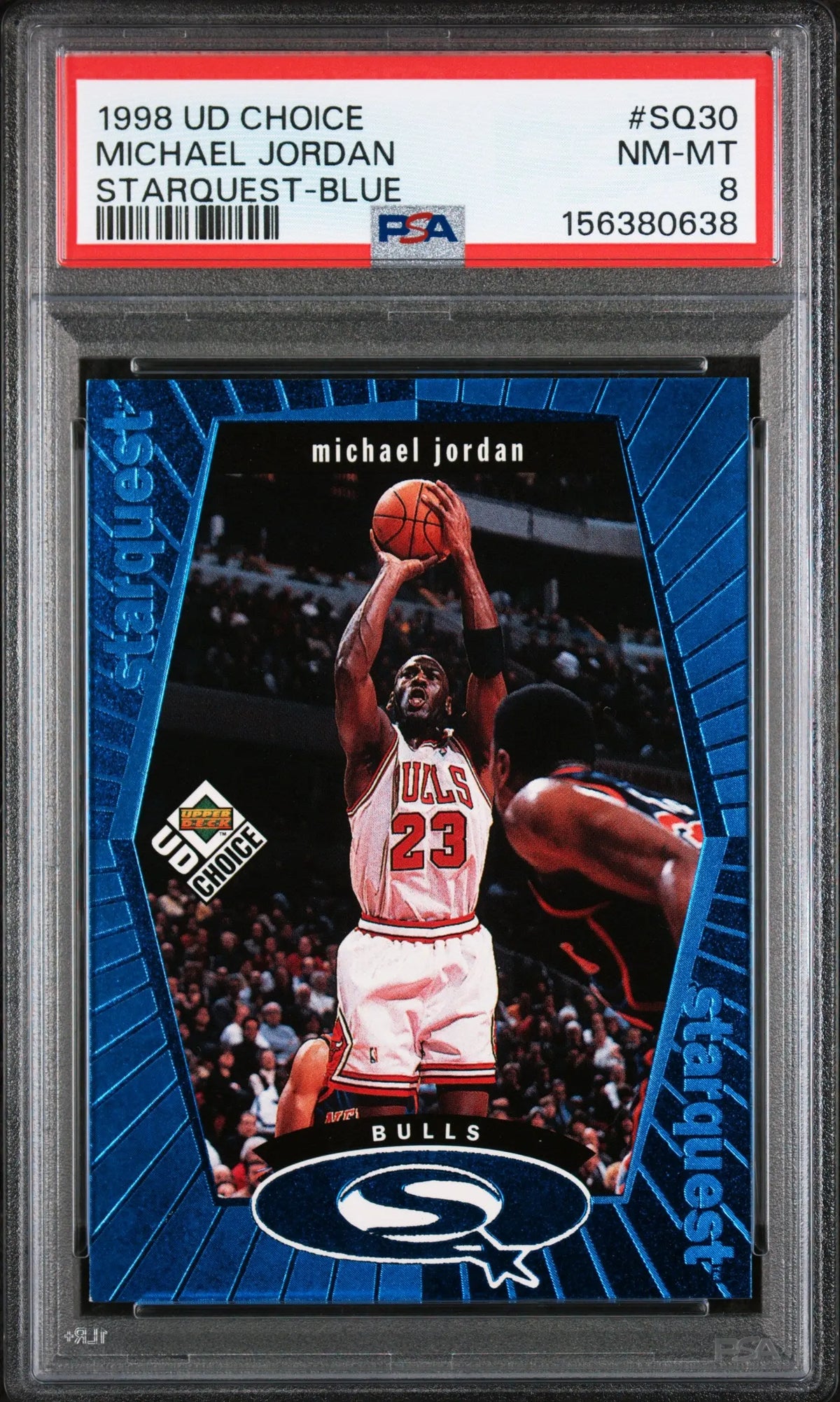 1998 Upper Deck Choice Starquest Michael Jordan Blue PSA 8 