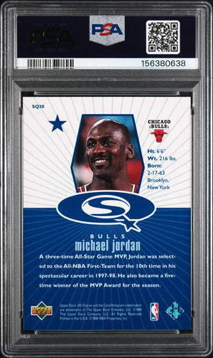 1998 Upper Deck Choice Starquest Michael Jordan Blue PSA 8 