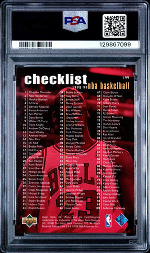 1998 Upper Deck UD Choice Michael Jordan Checklist Choice Reserve Rare PSA 8 