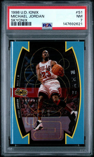 1998 Upper Deck UD Ionix Basketball Skyonix Michael Jordan Holo PSA 7 