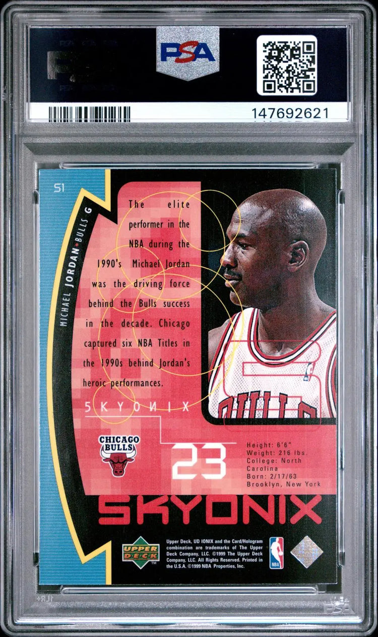 1998 Upper Deck UD Ionix Basketball Skyonix Michael Jordan Holo PSA 7 