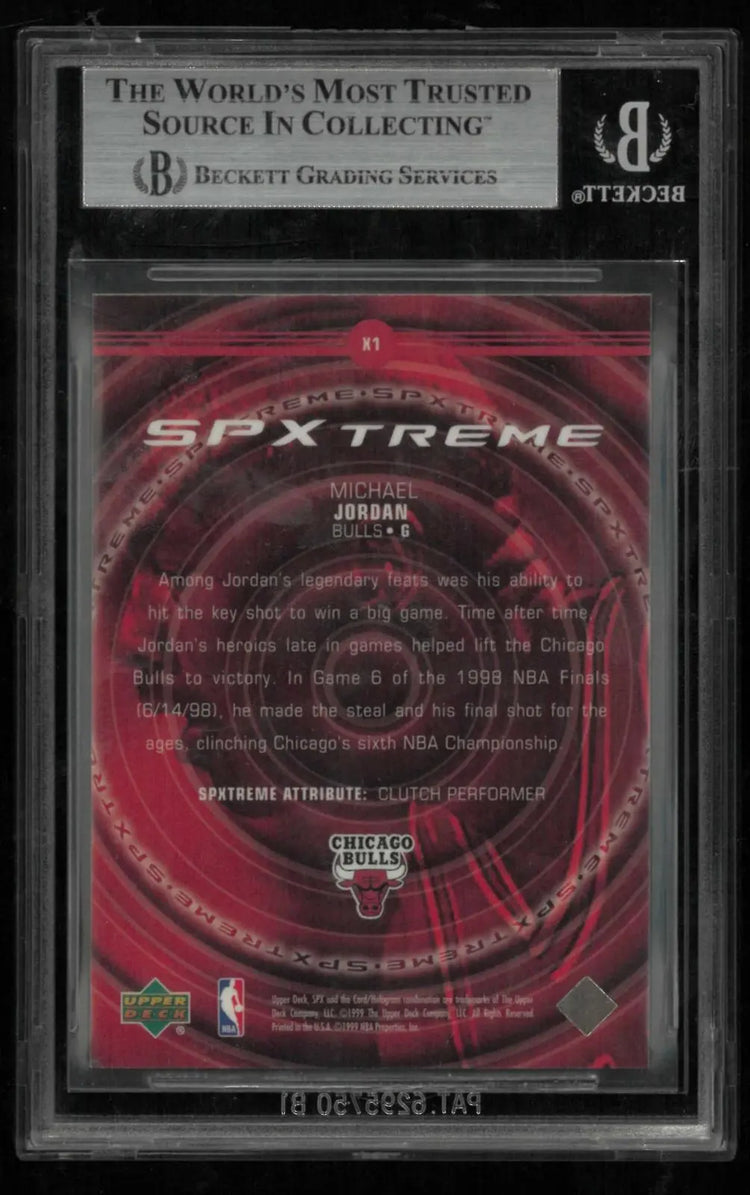 1999-00 Upper Deck SPx Michael Jordan SPxtreme BGS 7 