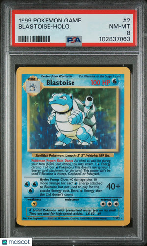 1999 Pokémon Game Blastoise Holo PSA 8 #2 