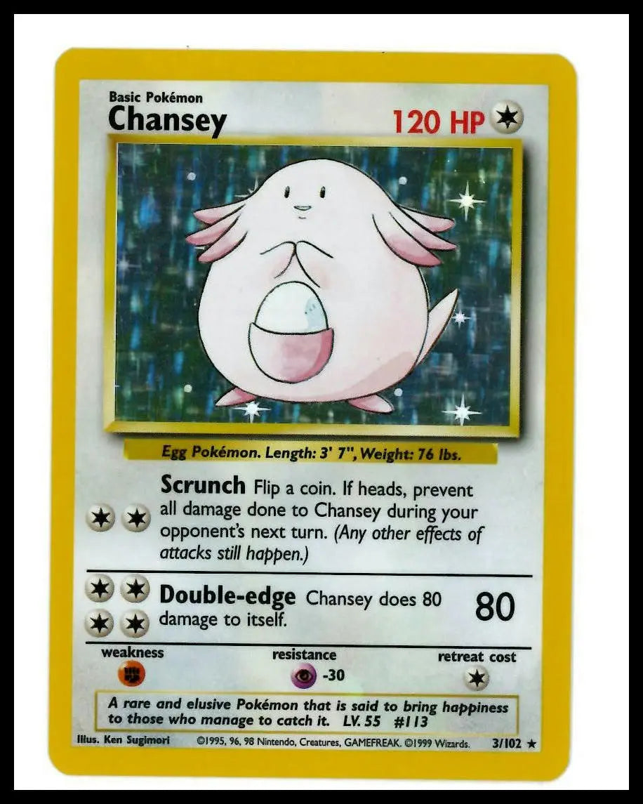1999 Pokemon Base Set Chansey 003/102 