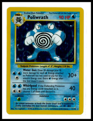 1999 Pokemon Base Set Poliwrath 013/102 