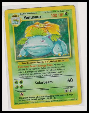 1999 Pokemon Base Venusaur Holo 15/102 HP 