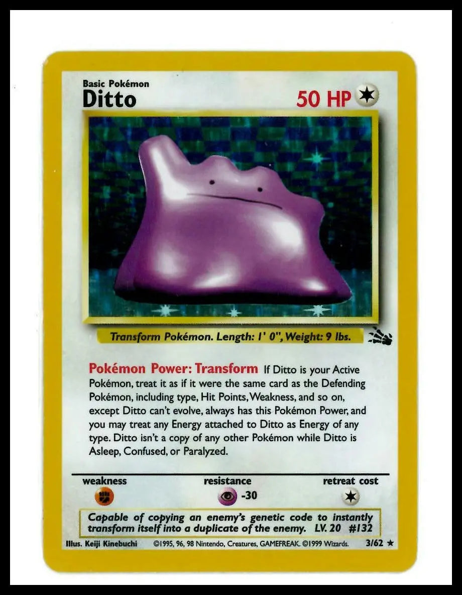 1999 Pokemon Fossil Ditto 03/62 