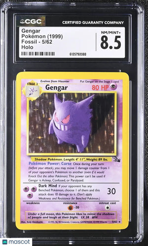 1999 Pokemon Fossil Gengar Holo CGC 8.5 #5/62 