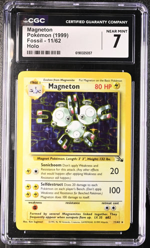 1999 Pokemon Fossil Magneton Holo 11/62 CGC 7 