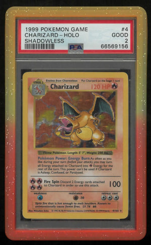 1999 Pokemon Game Base Set Charizard Rare Holofoil Shadowless PSA 2 