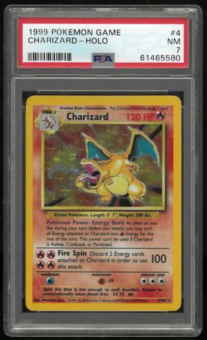 1999 Pokemon Game Charizard-Holo 4/102 PSA 7 
