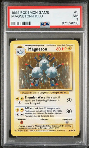 1999 Pokemon Game Magneton-Holo 9/102 PSA 7 