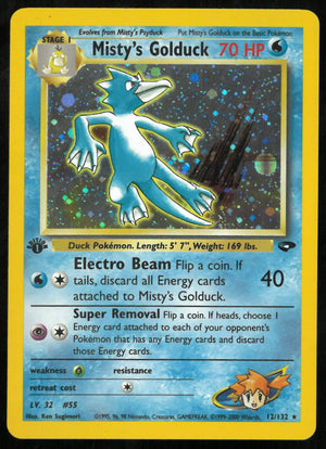 1999 Pokemon Gym Challenge 1st Edition Holofoil Misty's Golduck 12 