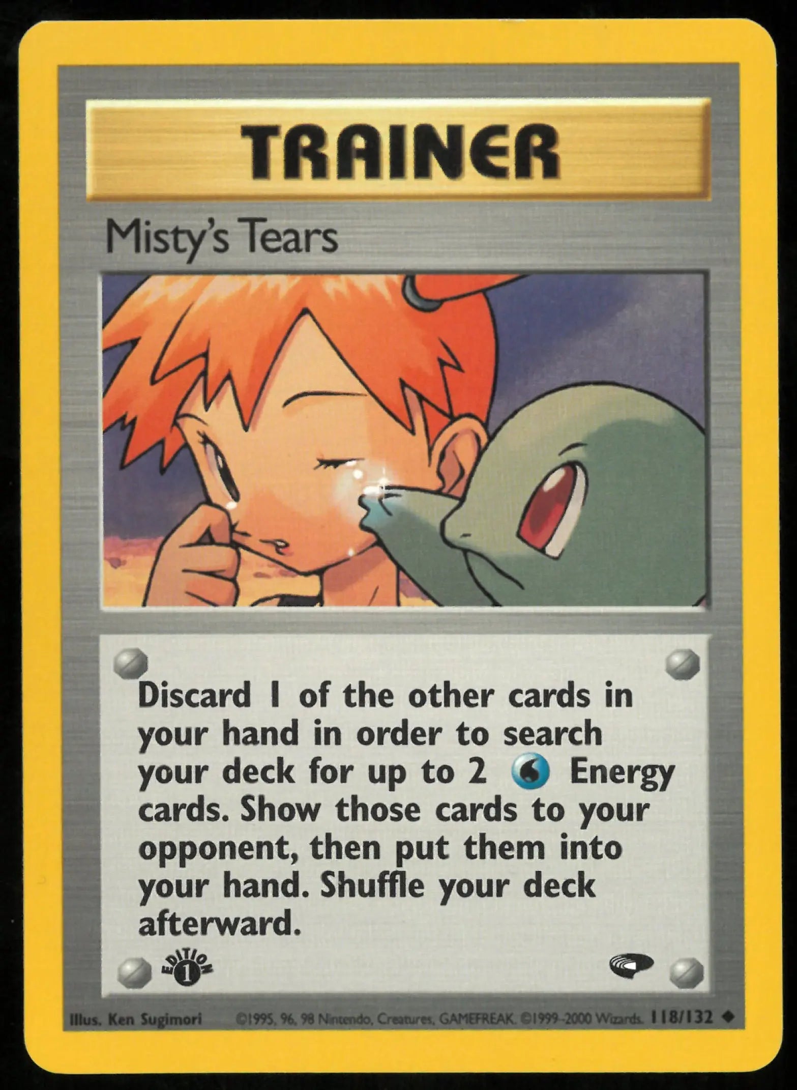 1999 Pokemon Gym Challenge Uncommon 1st Edition Misty's Tears 118 