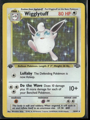 1999 Pokemon Jungle 1st Edition Holofoil Wigglytuff 16/64 