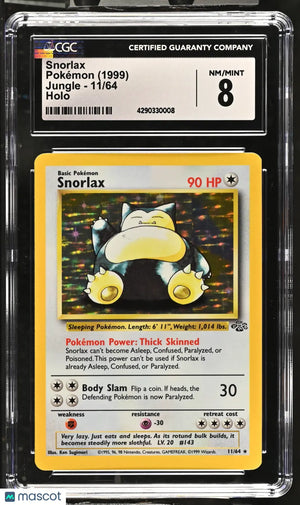 1999 Pokemon Jungle Snorlax Holo 11/64 CGC 8 #11/64 