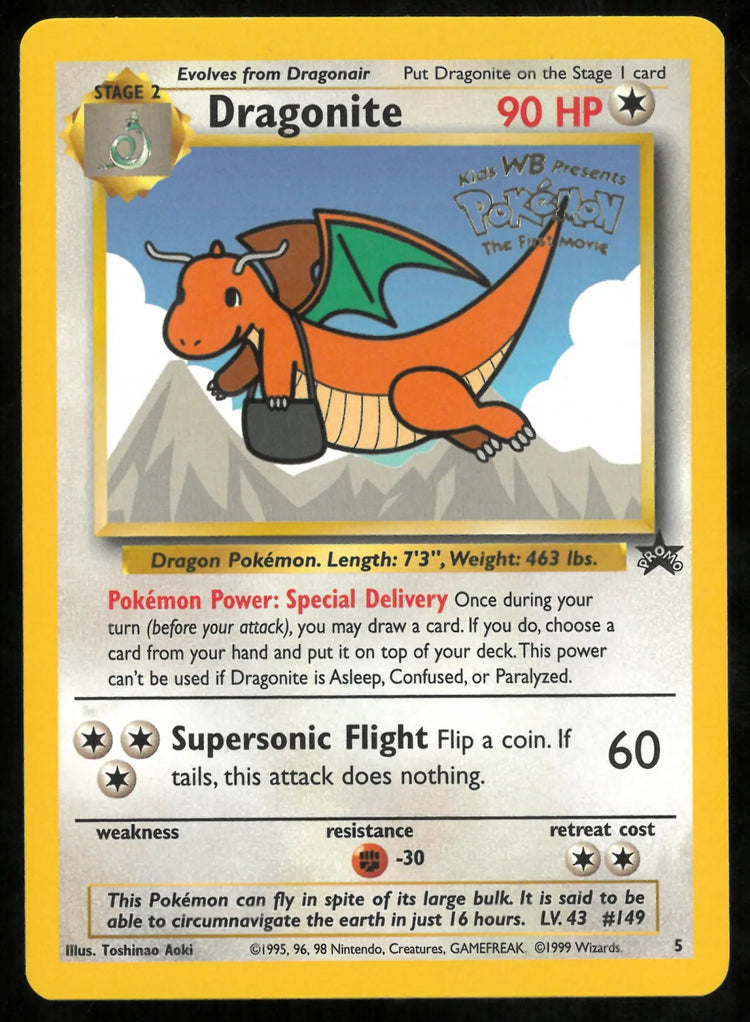 1999 Pokemon Movie Promo WoTC Dragonite 05/53 