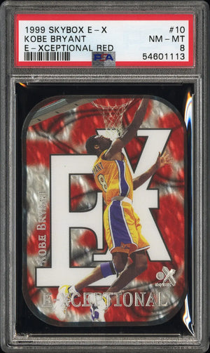 1999 Skybox E-X E-Xceptional Kobe Bryant Red PSA 8 