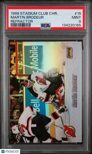 1999 Stadium Club Chrome Martin Brodeur #15 Refractor PSA 9 
