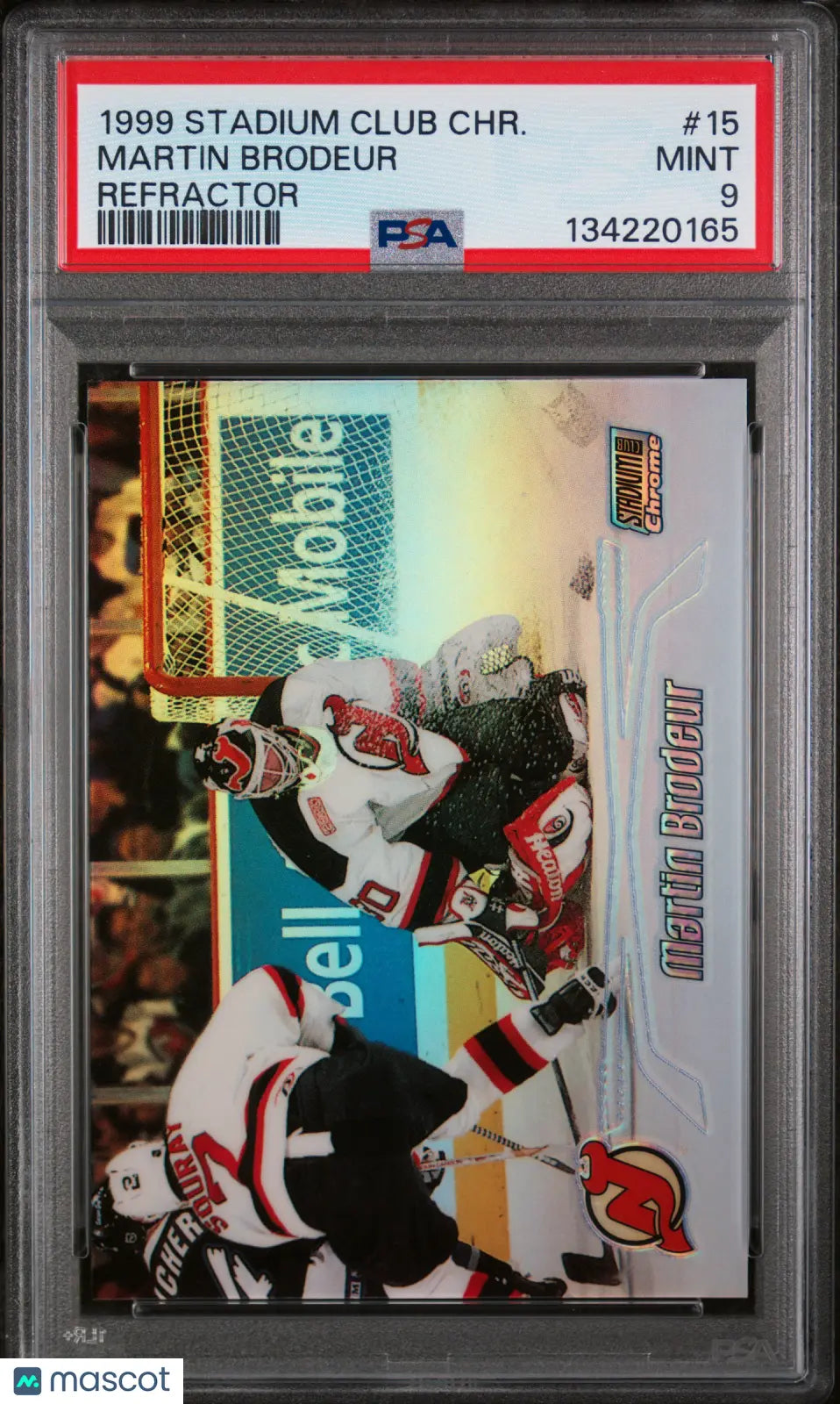1999 Stadium Club Chrome Martin Brodeur #15 Refractor PSA 9 