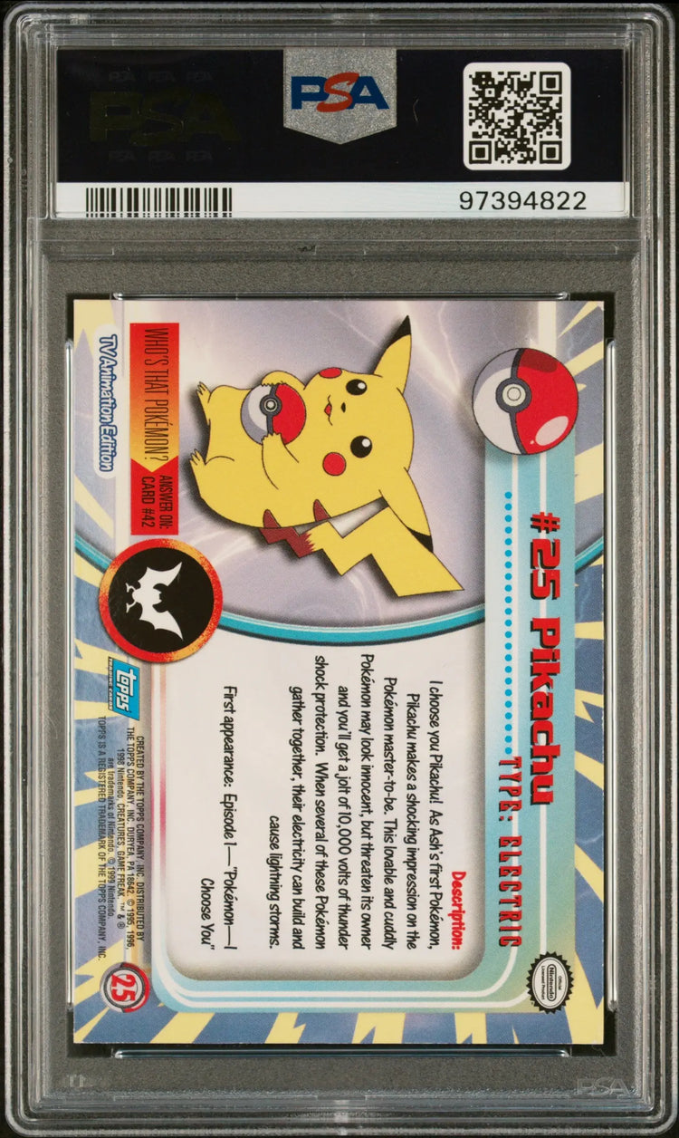 1999 Topps Pokemon TV Pikachu Foil #25 PSA 6 - Top Graded Card for Sale 1999 Topps Pokemon TV Pikachu Foil #25 PSA 6 - Top Graded Card for Sale