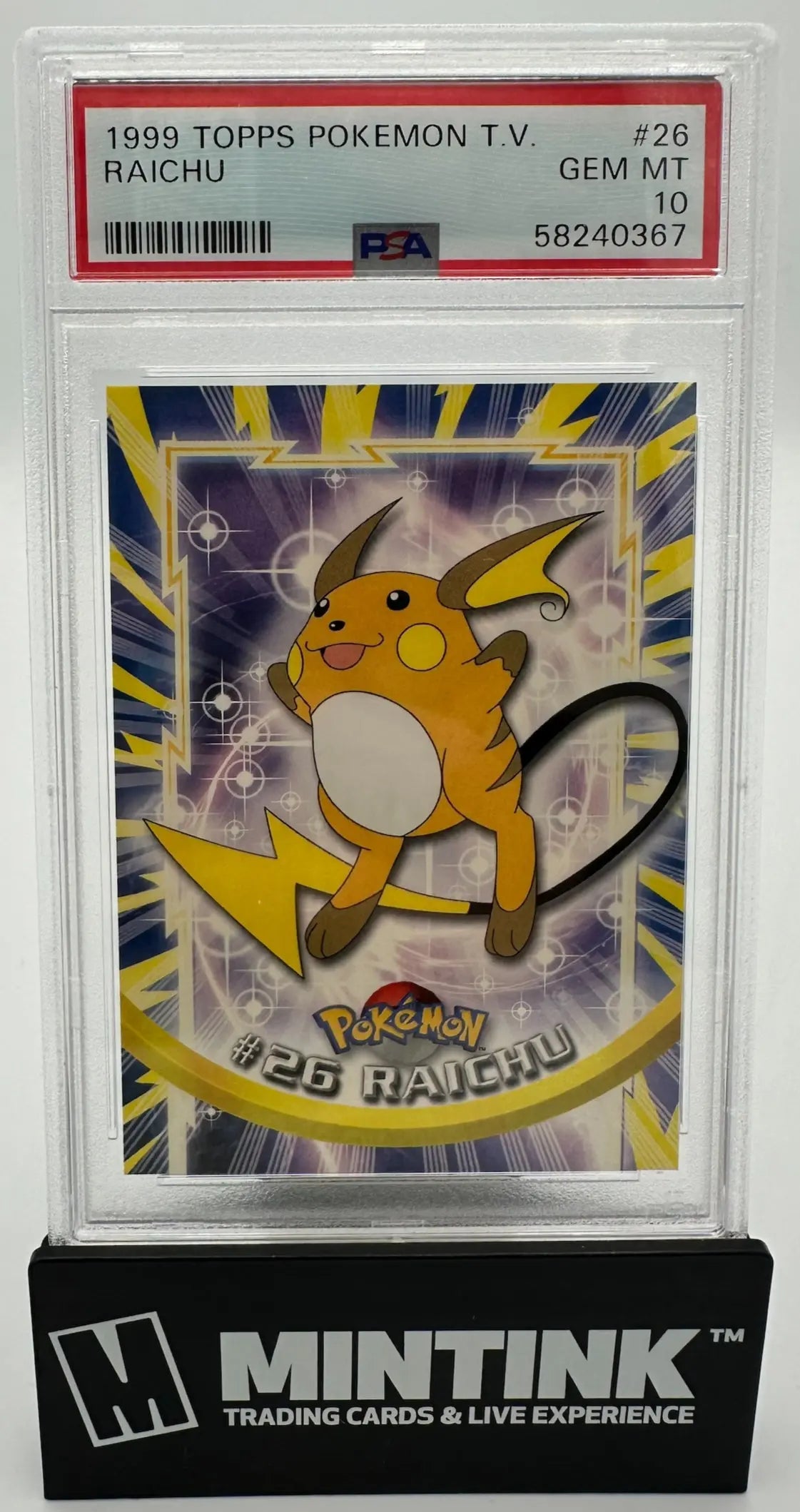1999 Topps Pokemon TV Raichu 26 PSA 10 