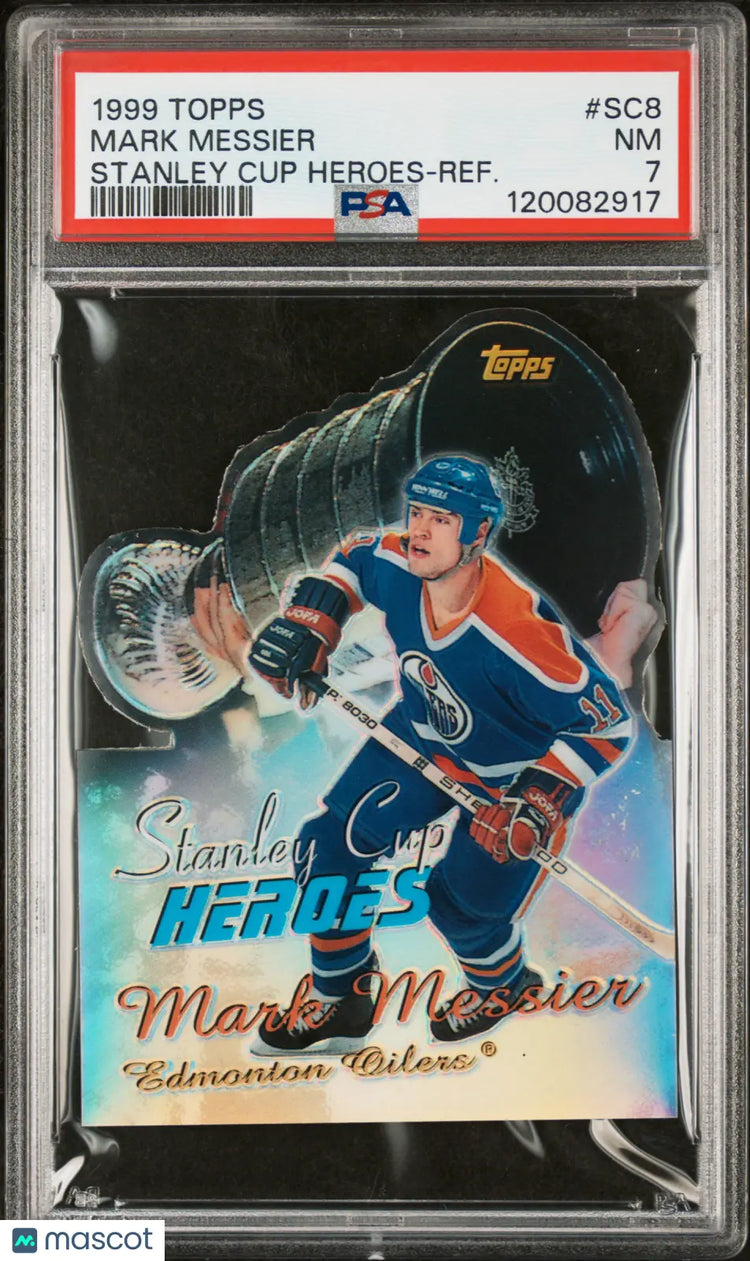 1999 Topps Stanley Cup Heroes Mark Messier #SC8 Refractor PSA 7 