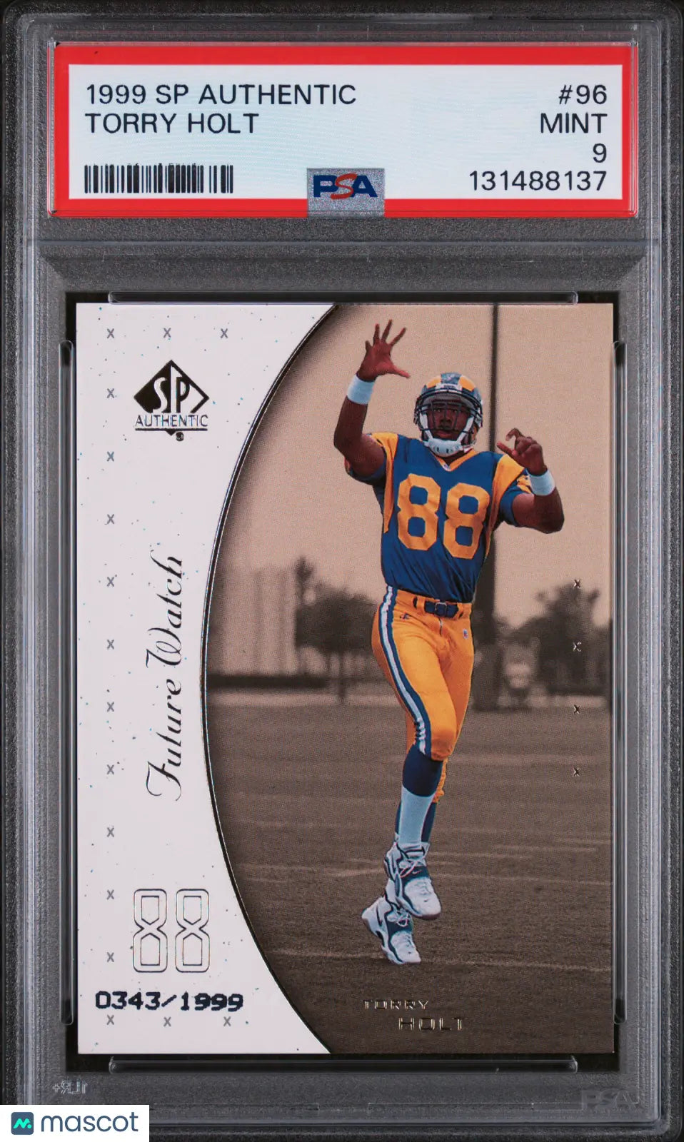 1999 UD SP Authentic Future Watch Torry Holt /1999 PSA 9 