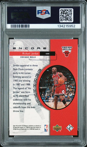 1999 Upper Deck Basketball Encore Jamboree Michael Jordan Holo PSA 9 