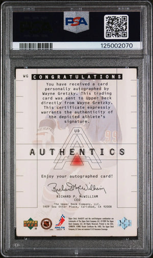 1999 Upper Deck Hologrfx UD Authentic Wayne Gretzky Auto Autograph PSA Authentic 