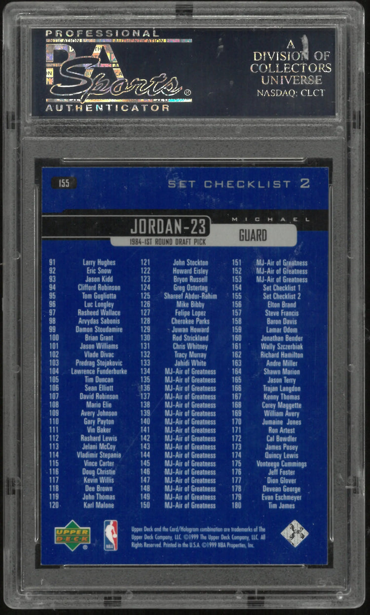 1999 Upper Deck Michael Jordan Set Checklist 2 PSA 10 
