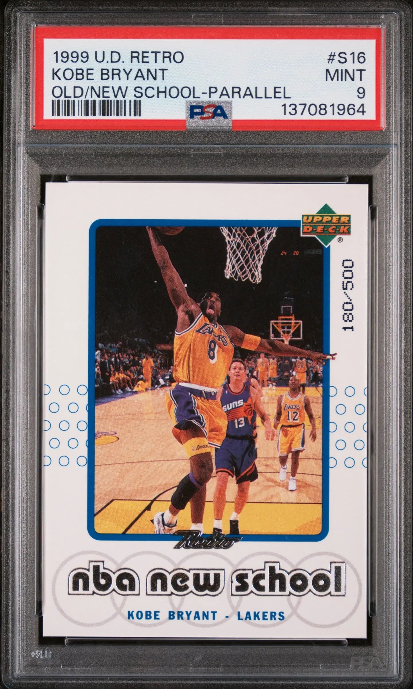 1999 Upper Deck Retro Old New School Parallel Kobe Bryant #S16 /500 PSA 9 