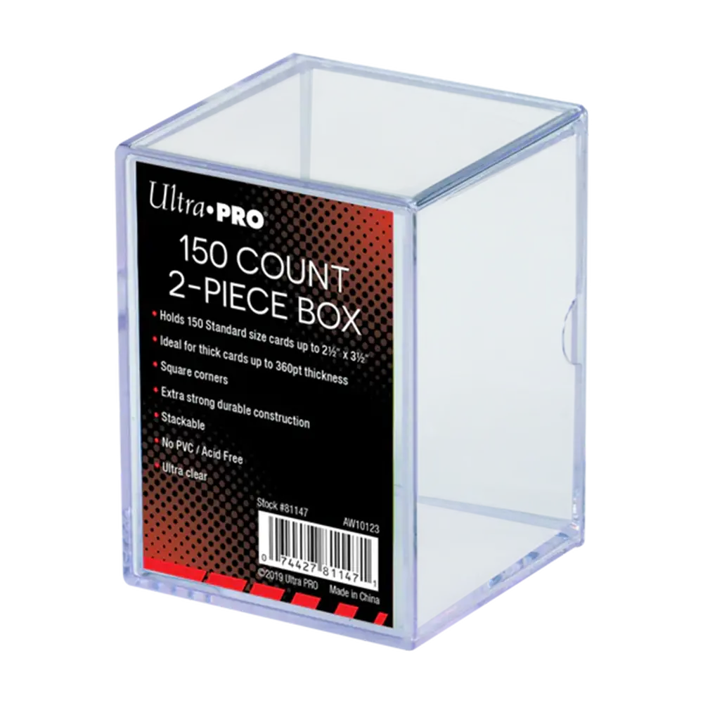 2 Piece Clear 150 Card Storage 
