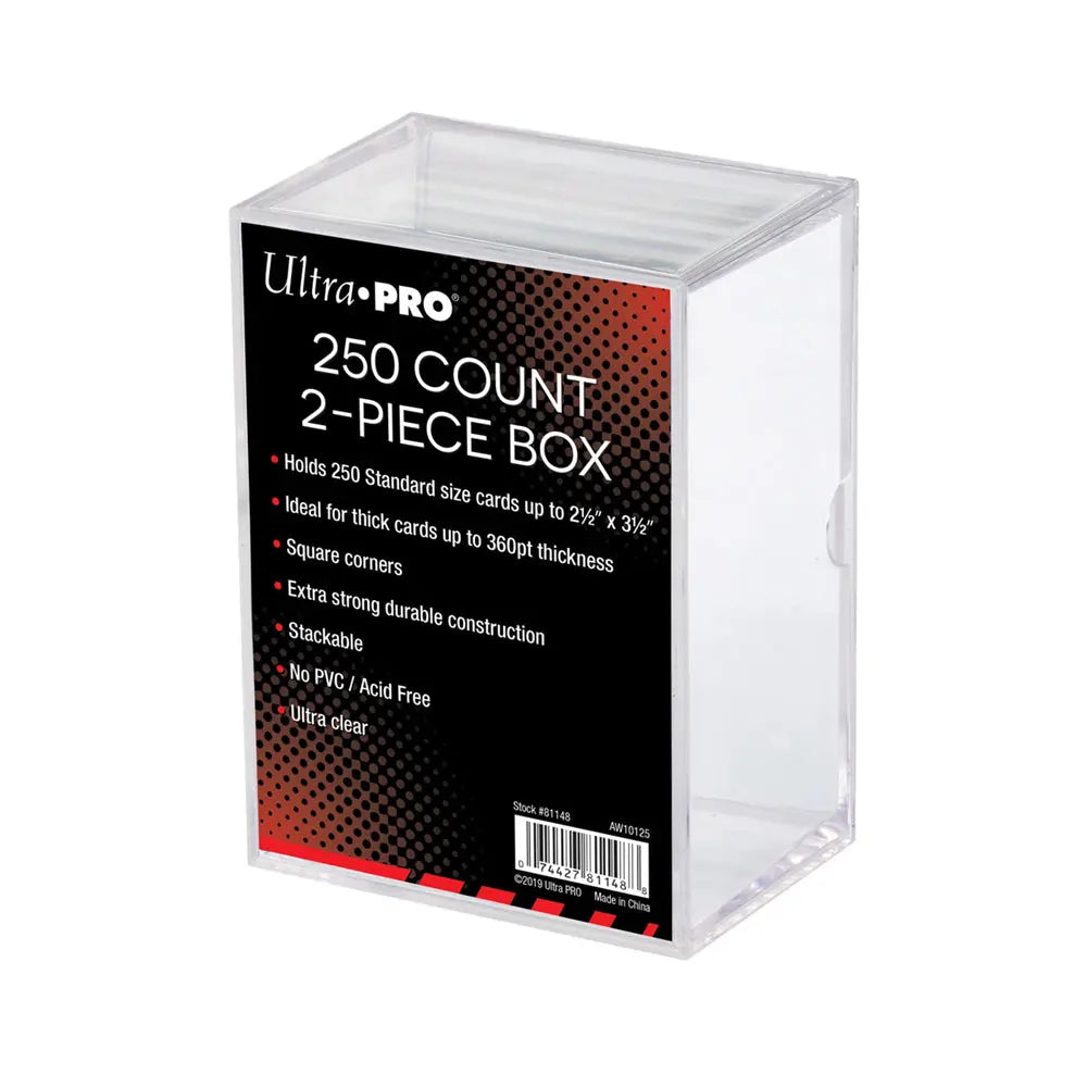 2 Piece Clear 250 Card Storage 