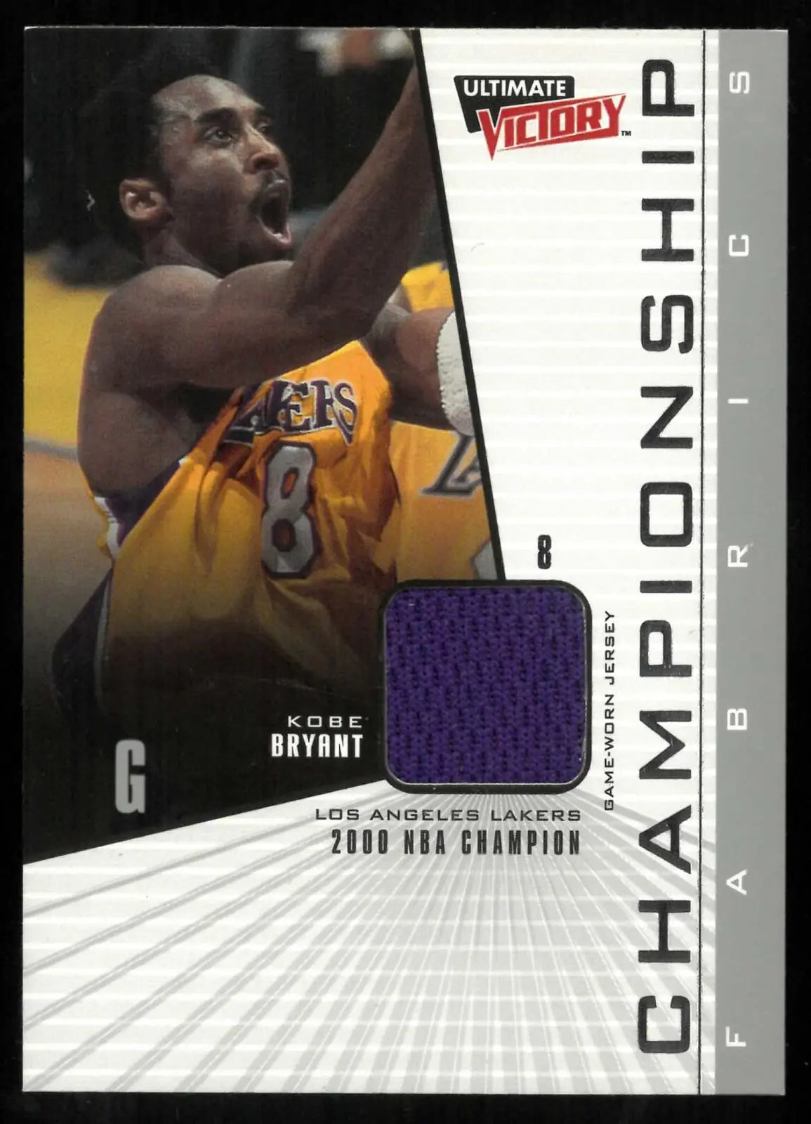2000-01 Upper Deck Ultimate Victory Patch Kobe Bryant Championship Fabrics 