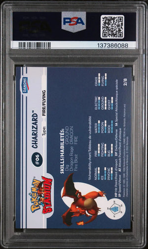 2000 Danone Pokemon Stadium Tip Shiny Charizard 2/8 PSA 9 