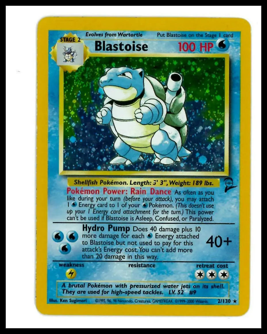 2000 Pokemon Base Set 2 Blastoise 2/130 