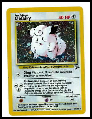 2000 Pokemon Base Set 2 Clefairy 6/130 