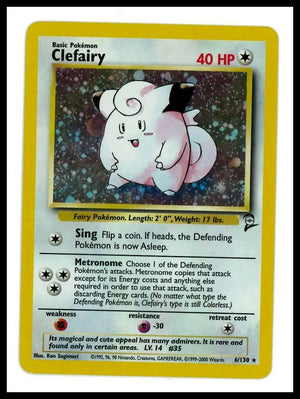 2000 Pokemon Base Set 2 Clefairy 6/130 LP 
