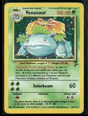 2000 Pokemon Base Set 2 Holofoil Venusaur 18/130 