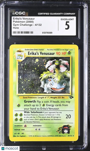2000 Pokemon Gym Challenge Erika's Venusaur Holo CGC 5 #4/132 