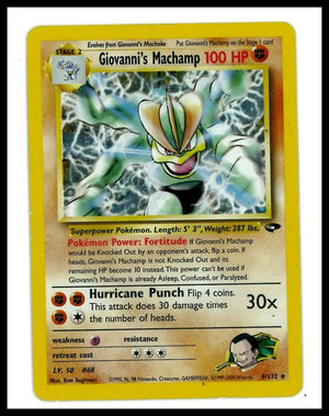 2000 Pokemon Gym Challenge Giovanni's Machamp 006/132 HP 