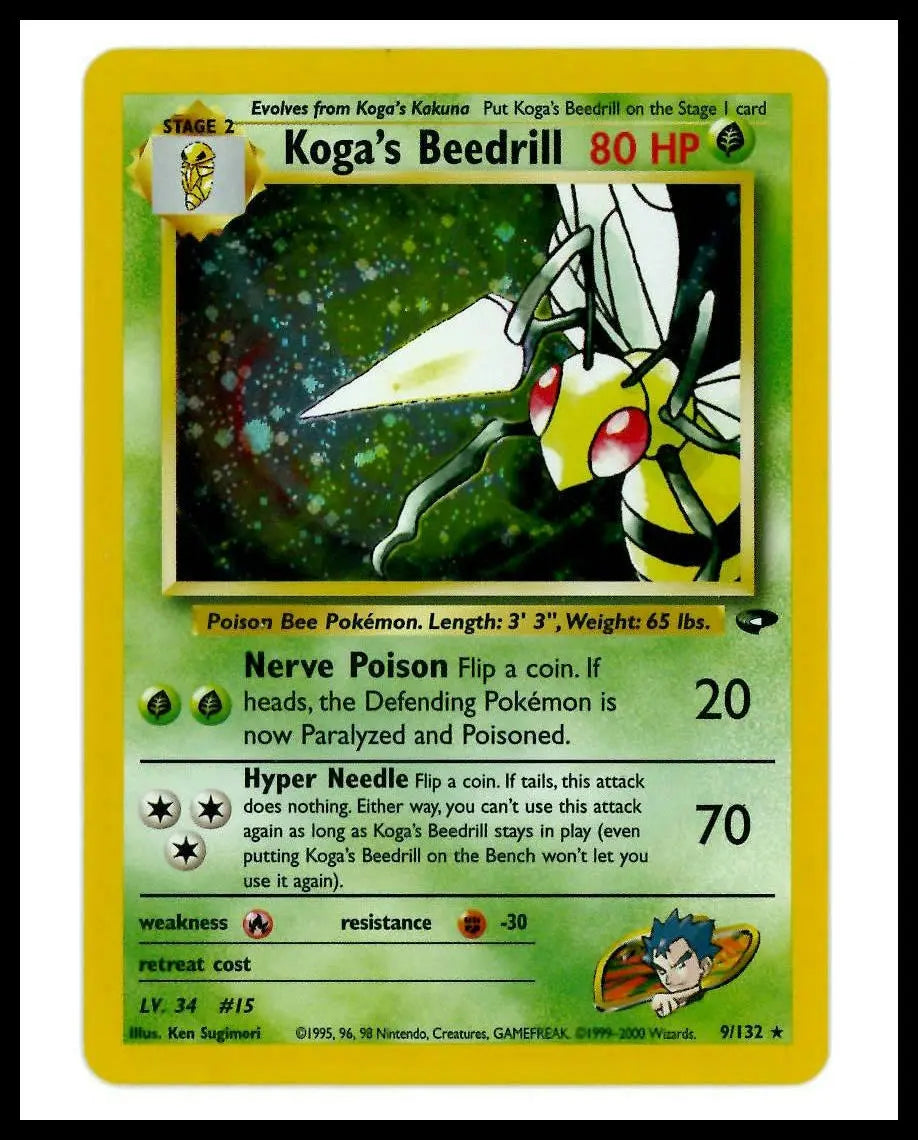 2000 Pokemon Gym Challenge Koga's Beedrill 009/132 