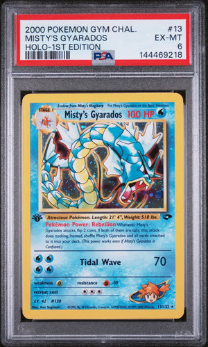 2000 Pokemon Gym Challenge Misty's Gyarados Holo-1st Edition PSA 6 13/132 