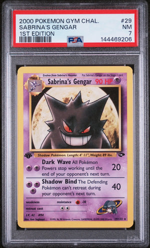 2000 Pokemon Gym Challenge Sabrina's Gengar 1st Edition PSA 7 29/132 