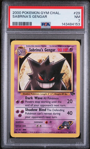 2000 Pokemon Gym Challenge Sabrina's Gengar 29/132 PSA 7 